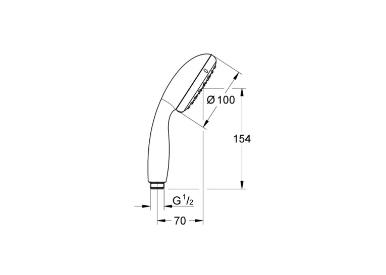 Ручний душ, 2 режими струменю Grohe QuickFix Vitalio Start 27946000