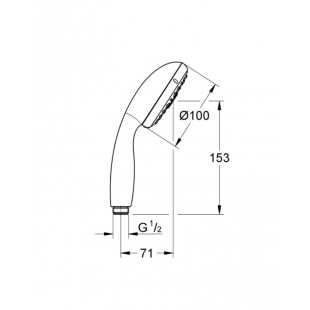 Ручний душ, 3 режими струменю Grohe QuickFix Vitalio Start 26031000