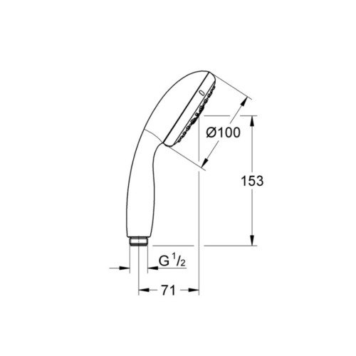 Ручной душ, 3 режима струи Grohe QuickFix Vitalio Start 26031000