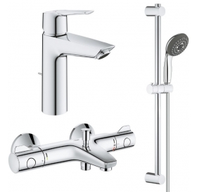 Комплект смесителей для ванной комнаты с термостатом Grohe QuickFix Grohtherm&Start UA202304TS