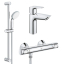 Комплект змішувачів для душу з термостатом Grohe QuickFix Precision Flow&Start Edge ColdStart UA202503TE