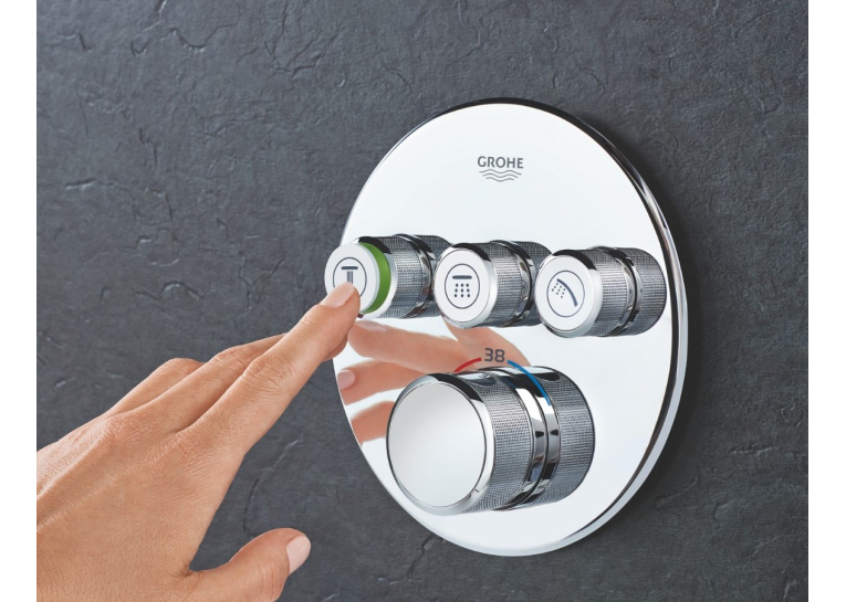Душевая система скрытого монтажа с термостатом Grohe QuickFix Grohtherm SmartControl&Vitalio Start 250 Round RU202801R3