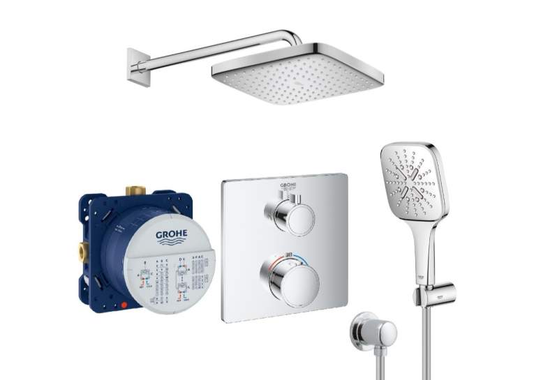 Душова система прихованого монтажу з термостатом Grohe QuickFix Grohtherm&Vitalio Comfort 250 UA26415SC7