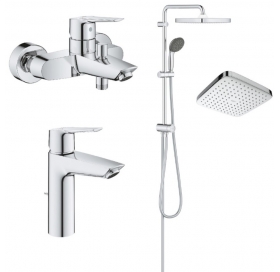 Комплект смесителей с душевой системой Grohe QuickFix Start&Vitalio Start 250 Cube UA202305RM