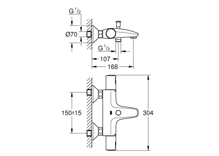 Термостат для ванны Grohe QuickFix Precision Start 34598000