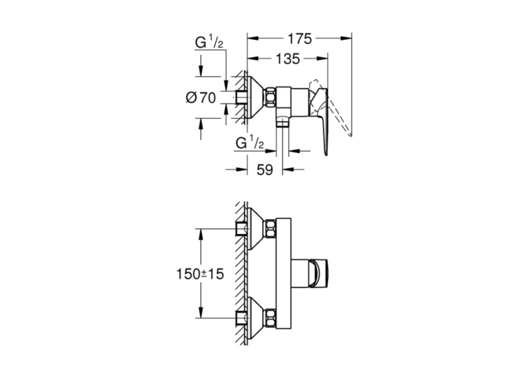 Смеситель для душа Grohe QuickFix Start Edge 24197001