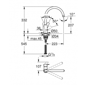 Смеситель для кухни Grohe QuickFix Start Edge 30529001