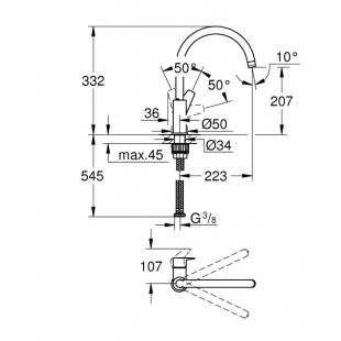 Смеситель для кухни Grohe QuickFix Start Edge 30529001