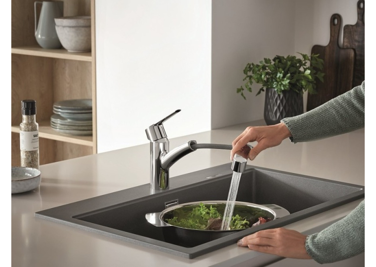 Смеситель для кухни с выдвижным изливом Grohe QuickFix Start 30531001