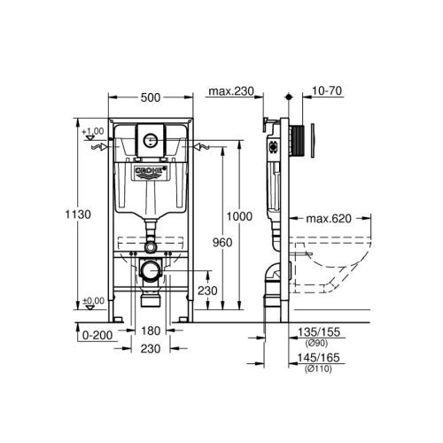 Система инсталляции для унитаза 3 в 1 Grohe Solido 38832000