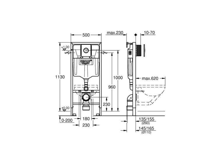 Система инсталляции для унитаза 3 в 1 Grohe Solido 38832000