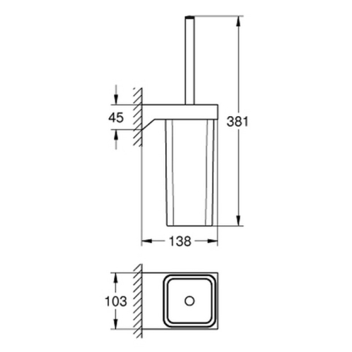 Єршик туалетний Grohe Selection Cube 40857000 (виставковий зразок)