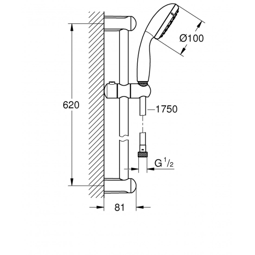 Душевой гарнитур Grohe New Tempesta 100 27598001