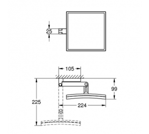 Дзеркало косметичне Grohe Selection Cube 40808000