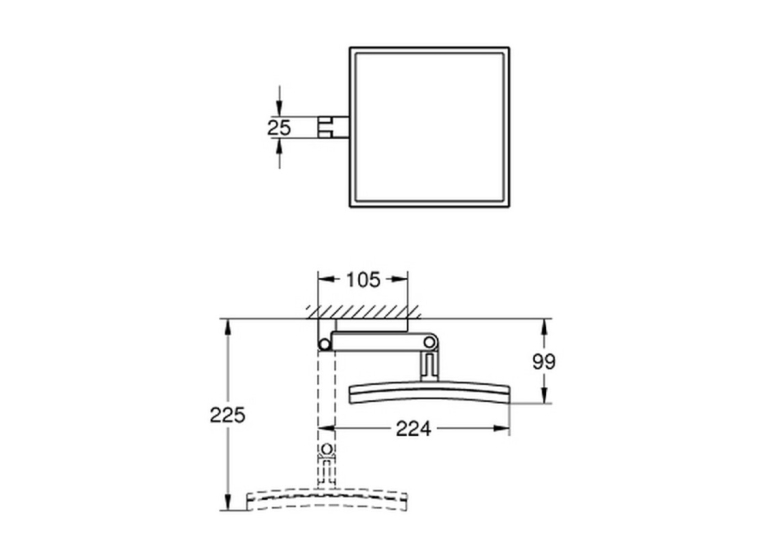 Дзеркало косметичне Grohe Selection Cube 40808000