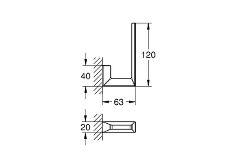 Тримач для туалетного паперу Grohe Selection Cube 40784000
