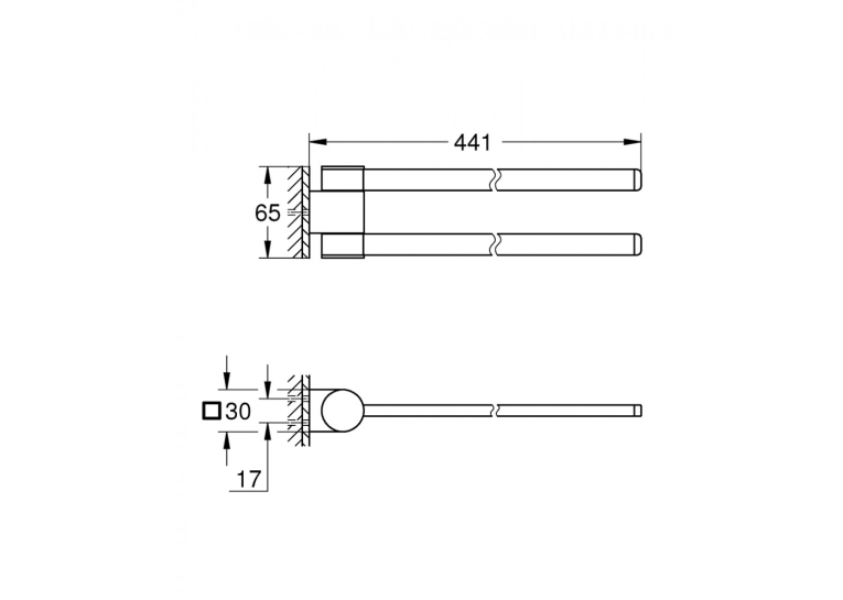 Подвійний тримач для рушників Grohe Selection 41063000