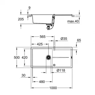 Кухонная мойка Grohe EX Sink K400 31641AP0
