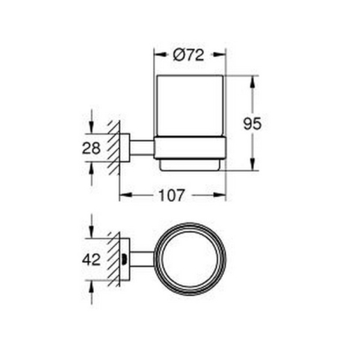Стакан Grohe Essentials Cube 40755001 (выставочный образец)