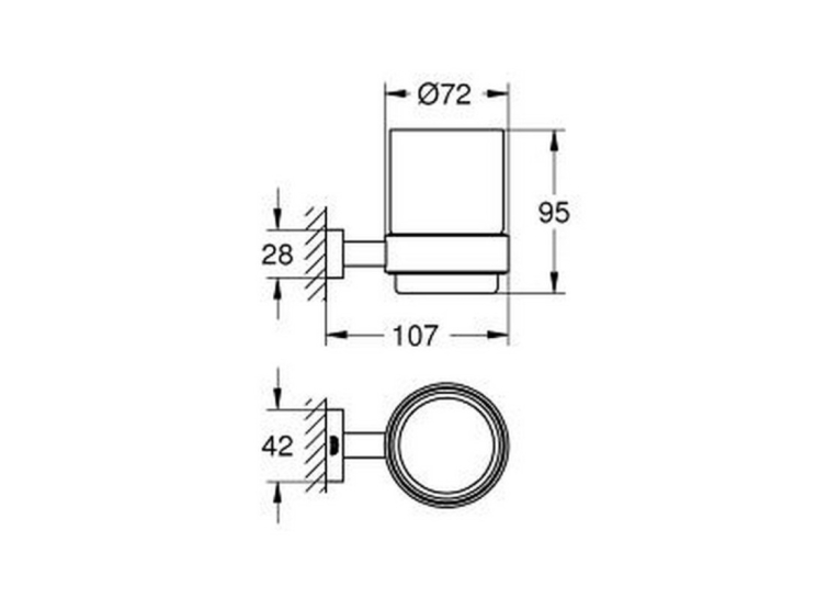 Склянка Grohe Essentials Cube 40755001 (виставковий зразок)