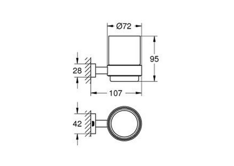 Склянка Grohe Essentials Cube 40755001