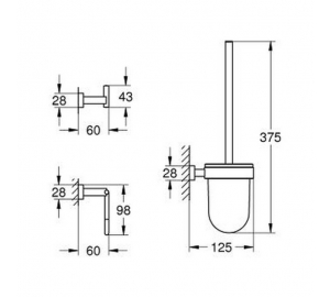 Набір аксесуарів City 3 в 1 Grohe Essentials Cube 40757001