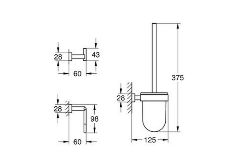 Набір аксесуарів City 3 в 1 Grohe Essentials Cube 40757001