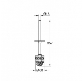 Туалетный ёршик Grohe Selection Cube, 40868000