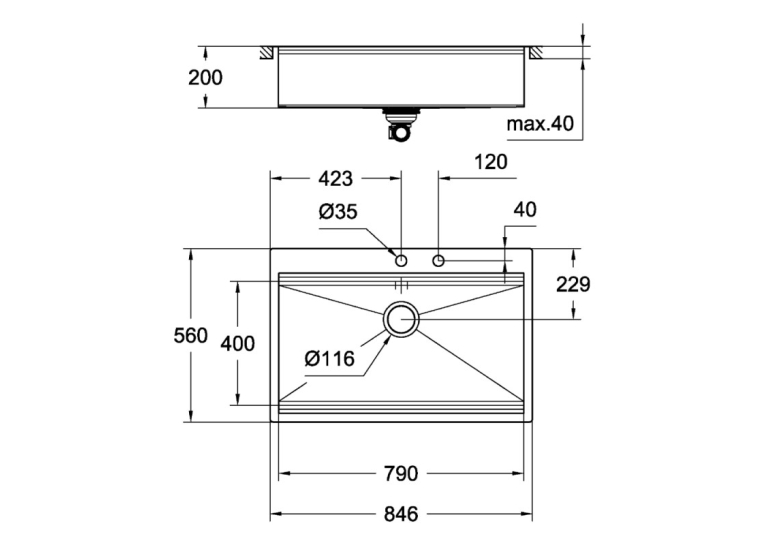Кухонна мийка Grohe Sink K800 31584SD0 Сталь