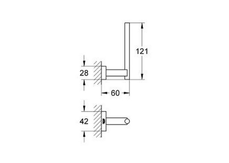 Тримач для туалетного паперу Grohe Essentials Cube 40623001