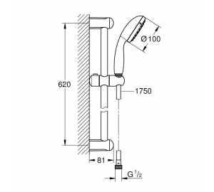 Душовий гарнітур Grohe New Tempesta 100 27853001