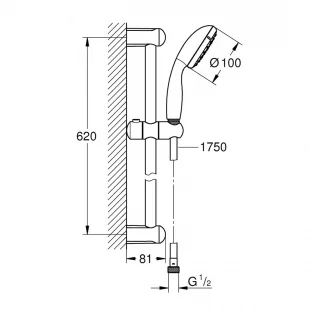 Душевой гарнитур Grohe New Tempesta 100 27853001