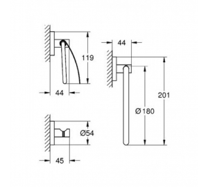 Набор аксессуаров Grohe Essentials New 3в1, 40775001