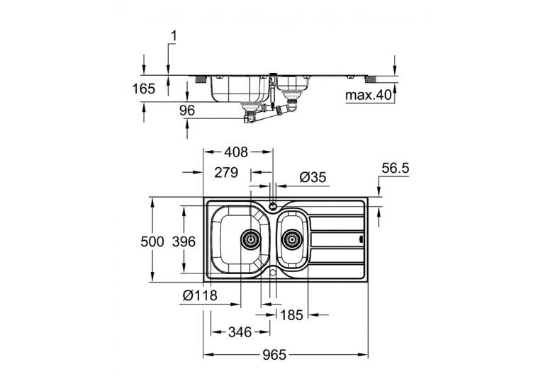 Мойка из нержавеющей стали Grohe Sink K200 31564SD1 Сталь