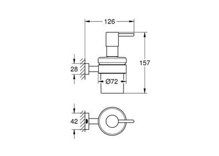 Дозатор рідкого мила Grohe Essentials Cube 40756001 (виставковий зразок)