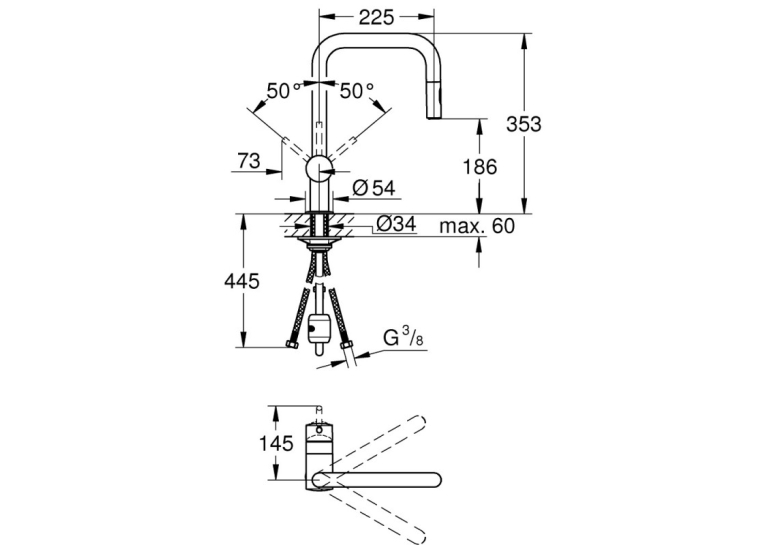 Змішувач для кухні Grohe Minta 32322DC2 Сталь