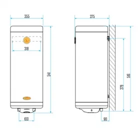 Водонагрівач SuperAquahot Slim 30 л (142704180105011)