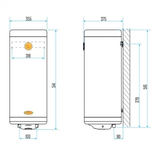 Водонагрівач SuperAquahot Slim 30 л (142704180105011)