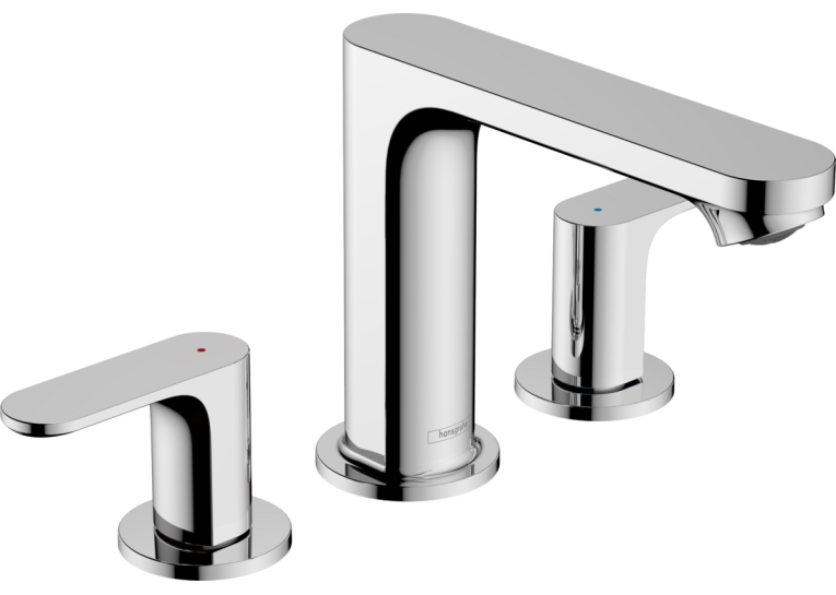 Змішувач Hansgrohe Rebris S 110 для умивальника на 3 отв з д/к pop-up. Chrome 72530000
