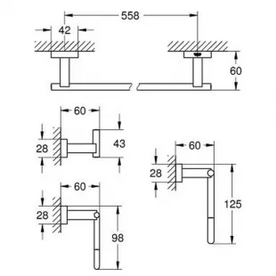 Набор аксессуаров Master 4 в 1 Grohe Essentials Cube 40778001