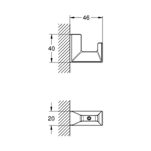 Крючок Grohe Selection Cube 40782000 (выставочный образец)