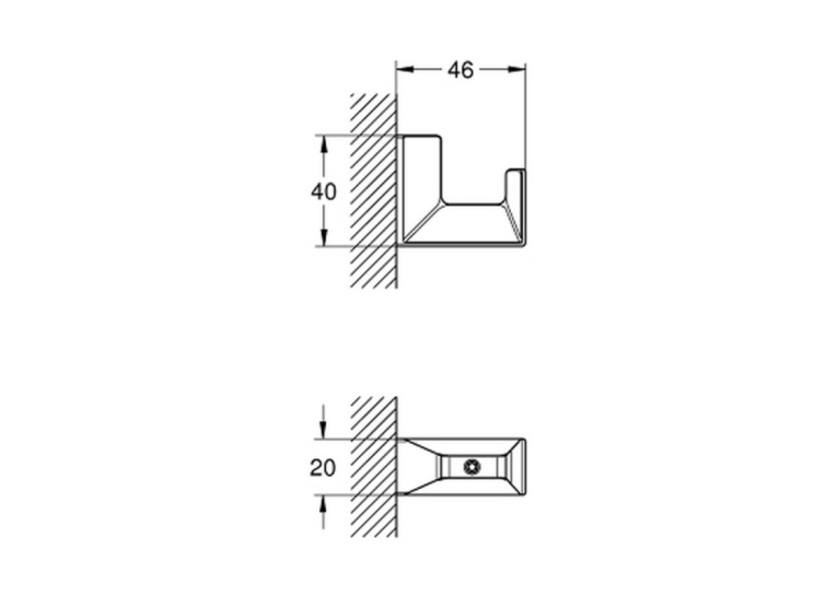Гачок Grohe Selection Cube 40782000