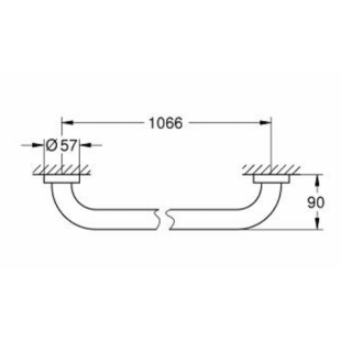 Ручка для ванны Grohe Essentials New 106,6 см, 40796001