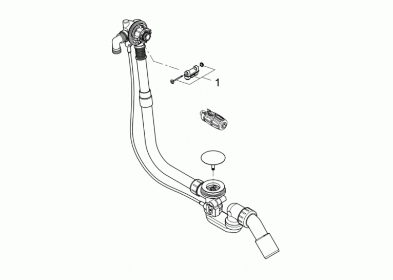 Комплект наливний, зливний та переливний гарнітур Grohe TALENTOFILL 28991000, хром