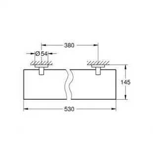 Стеклянная полочка Grohe Essentials New, 40799001