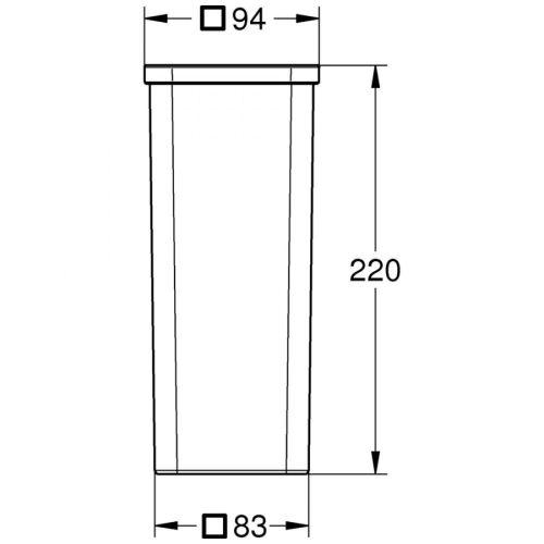 Запасное стекло для туалетной щетки Grohe Selection Cube, 40867000
