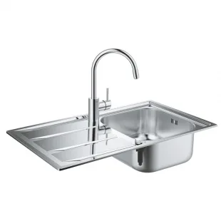 Кухонна мийка Grohe EX Sink K400 + змішувач Concetto (31570SD0) Сталь