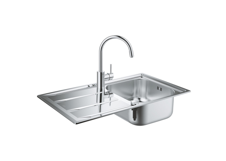 Кухонна мийка Grohe EX Sink K400 + змішувач Concetto (31570SD0) Сталь
