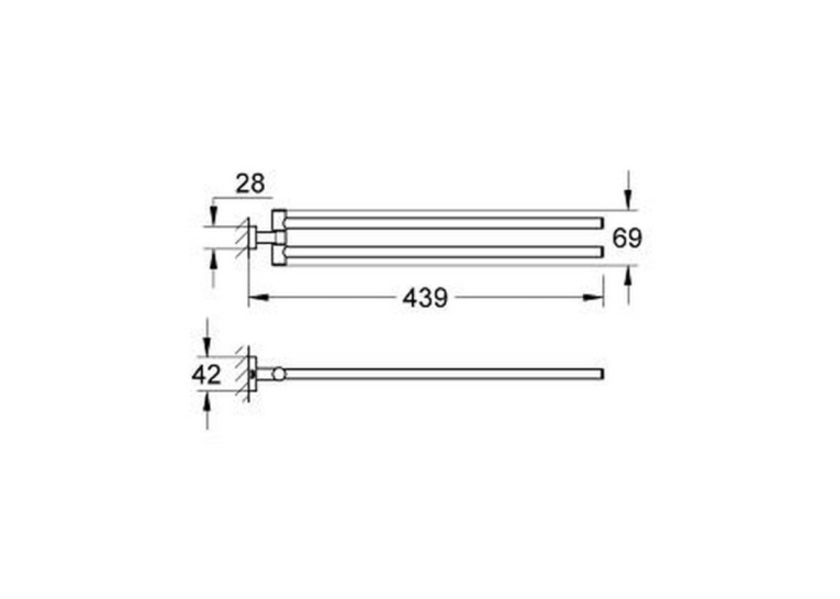 Рушникотримувач Grohe Essentials Cube 40624001