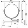 Дзеркало косметичне Qtap Liberty ORO 1147